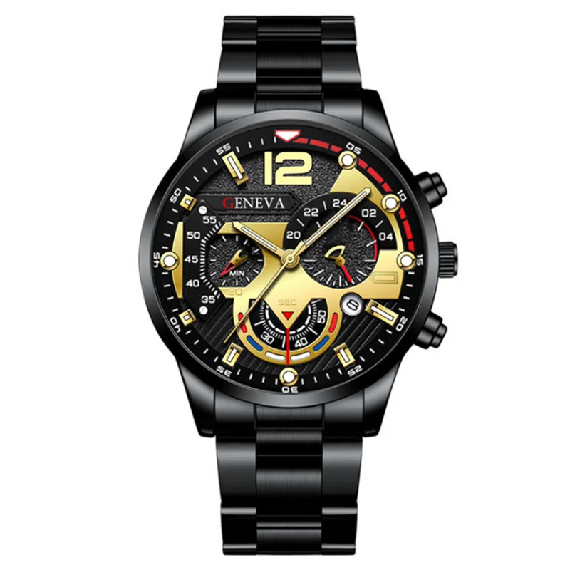 Orologi sportivi da uomo di moda di marca per uomo orologio da polso al quarzo in acciaio inossidabile da lavoro orologio luminoso in pelle Casual da uomo di lusso