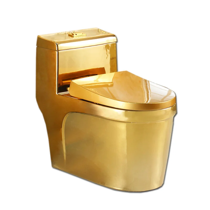 

Modern electroplating gold color sanitary wares toilet ceramic golden plating wc