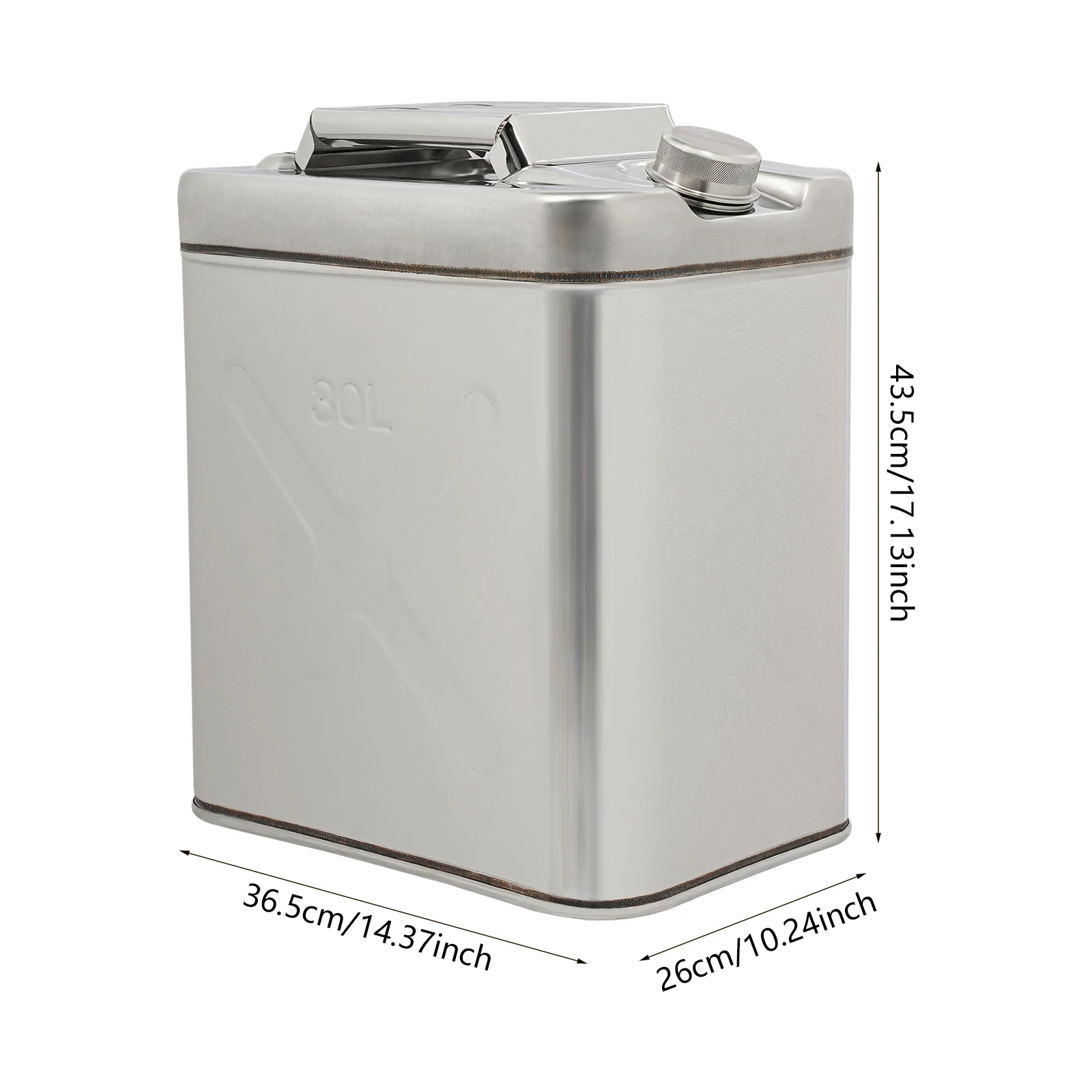 

304 Stainless Steel Water Container, 30L/7.93 Gallon Water Tank, Water Storage Container for Home and Outdoor