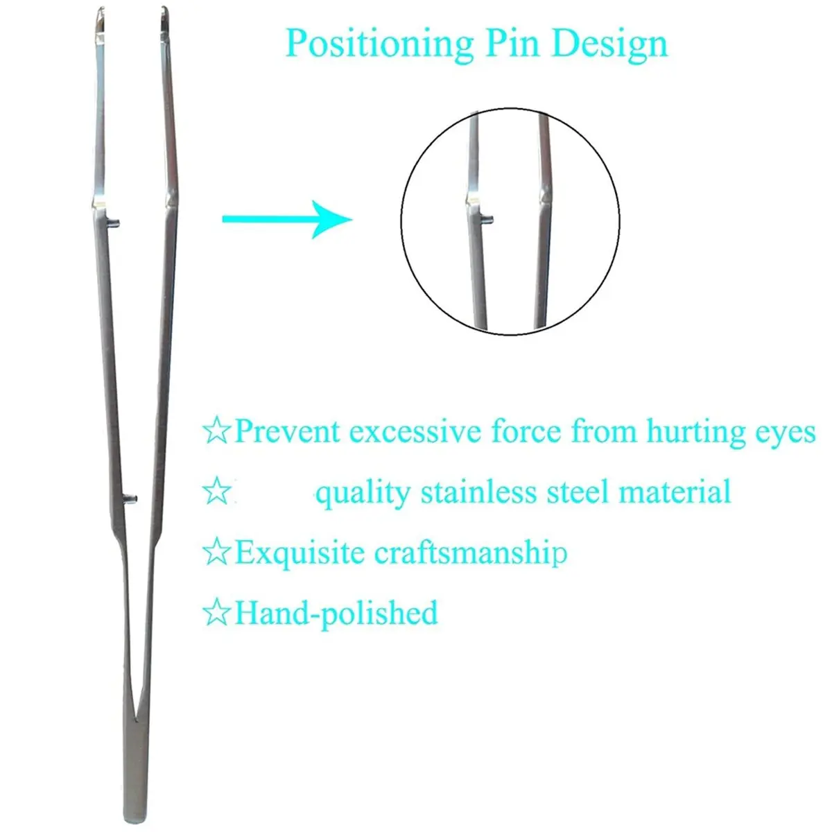 11·11COUPON Stainless Steel Meibomian Gland Expressor Forceps for Dry Eyes Eyelid Massage Tweezers with Rectangle Tip