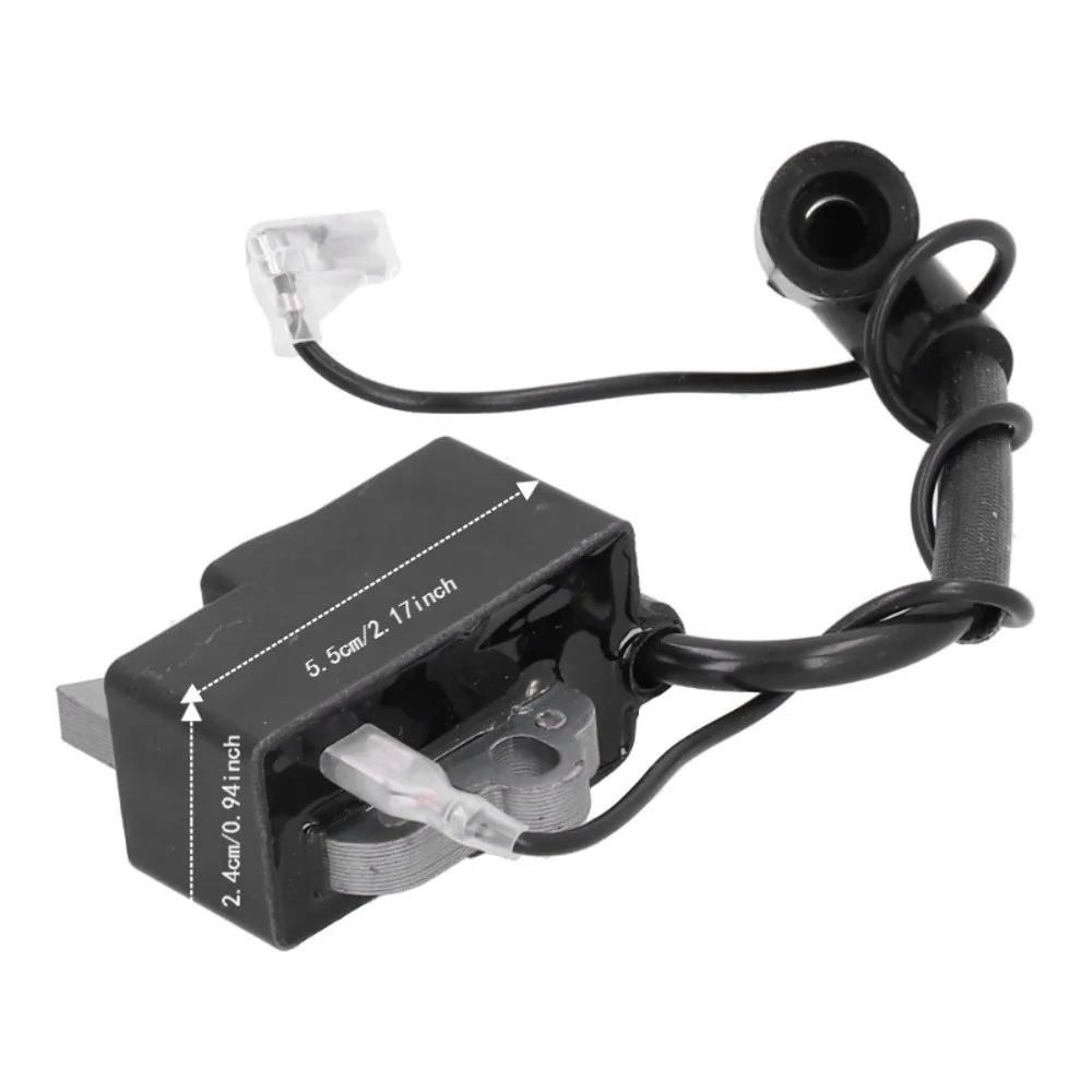 Black Chainsaw Ignition Coil Metal Compact Chainsaw Part Easy Installation With Wire Chainsaw Part Accessory for STIHL MS192T 6