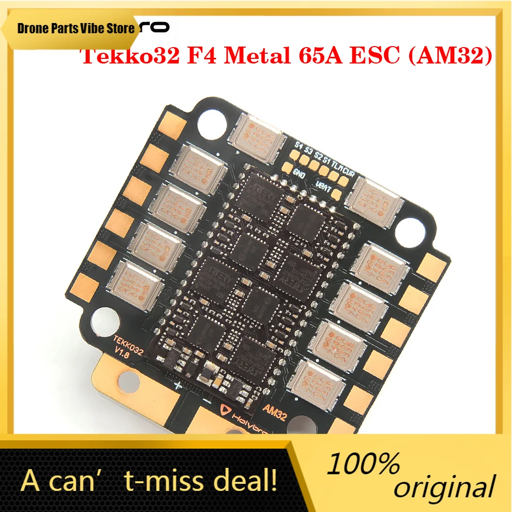 

FyHolybro Tekko32 F4 MCU Metal 4in1 65A ESC (AM32) PWM Output 16k~96k/ 4-6S LIPO 30.5x30.5mm for FPV Racing Drone