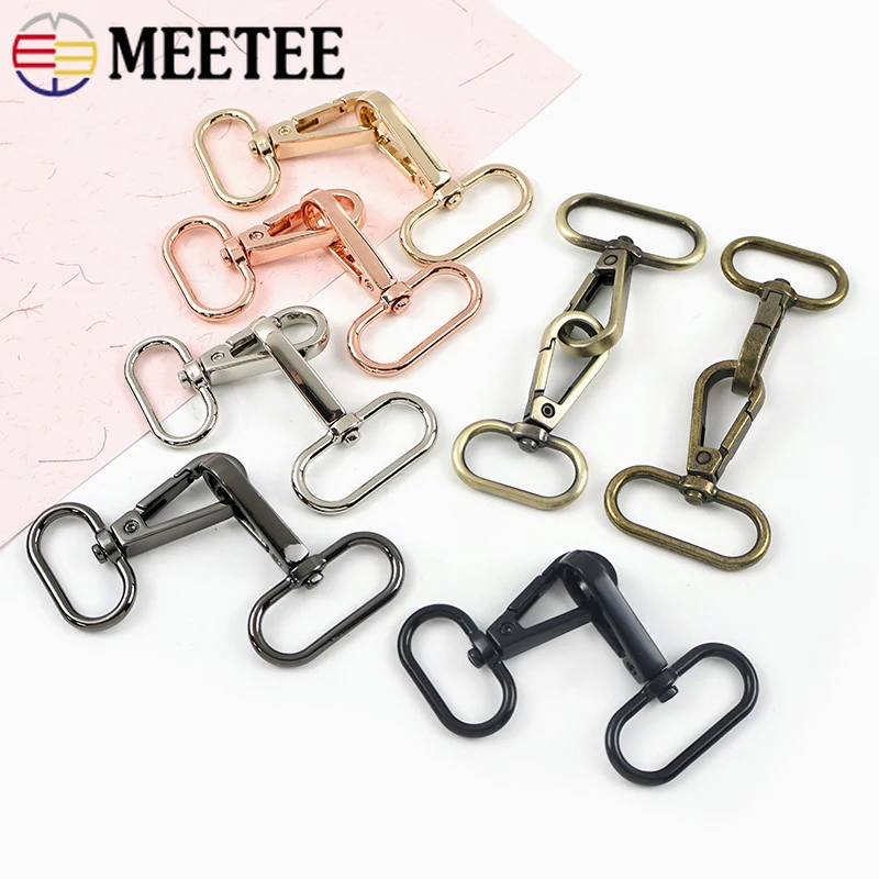 

10Pcs 13-50mm Metal Bag Buckle Swivel Lobster Clasp Trigger Snap Hook Backpack KeyChain Carabiner Clips DIY Hardware Accessories