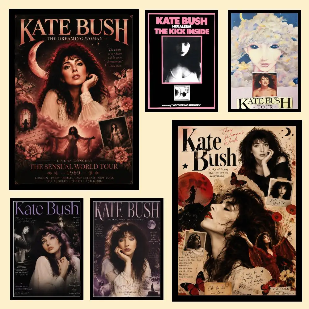 Singer K-kate Bush Poster Aesthetic Poster Print Wall Decor HD For Living Room Bedroom Home Office Gift Wall Art