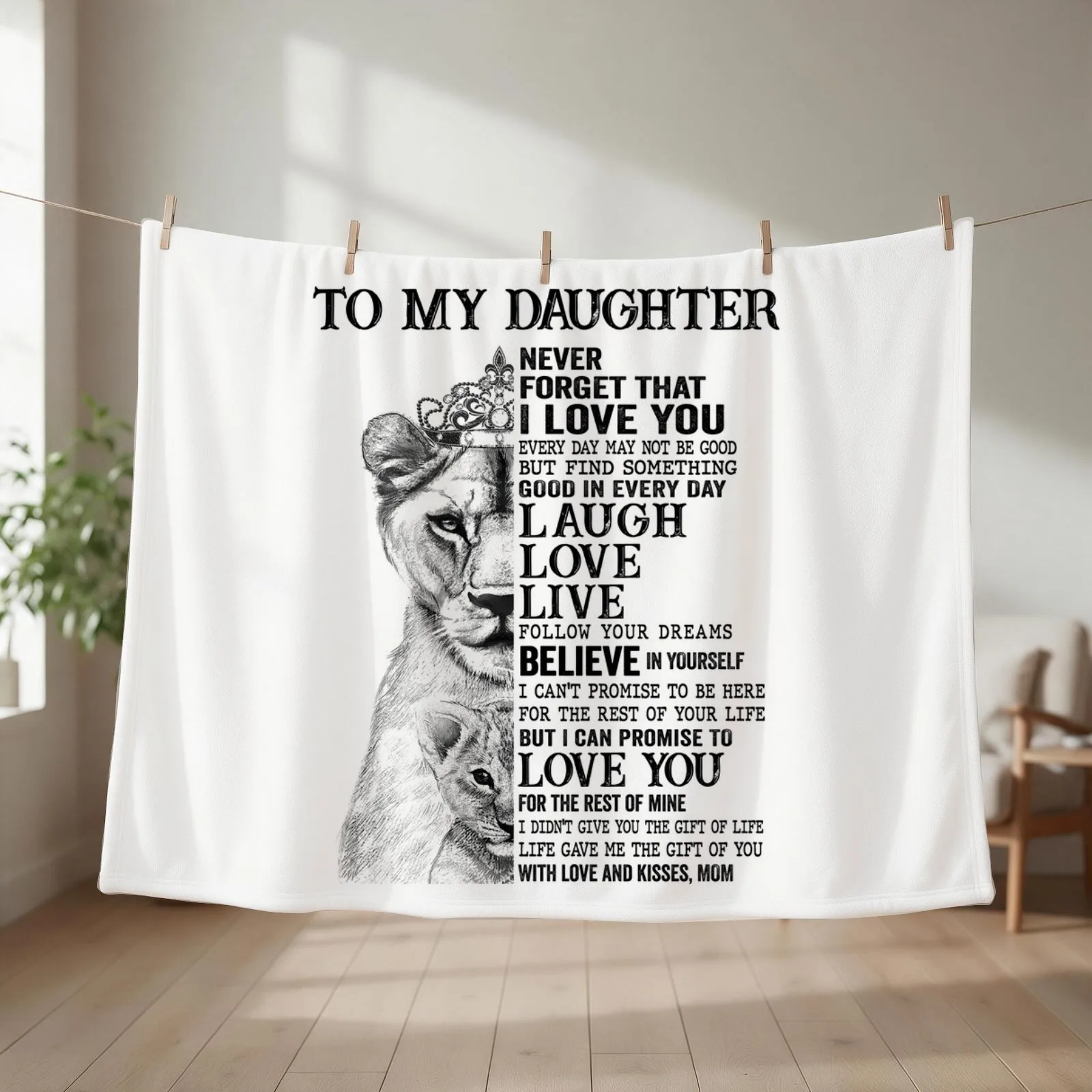 To My Daughter Never Forget That I Love You Throw Blanket blankets ands Polar Winter beds Sofa Blankets