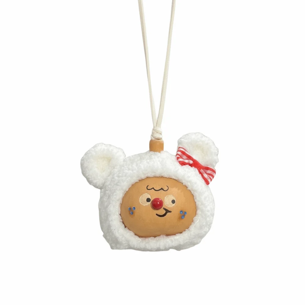 

Good Fortune Natural Material Gourd Pendant Handmade Stress Relief Cute Keychain Bear Pendant Bag