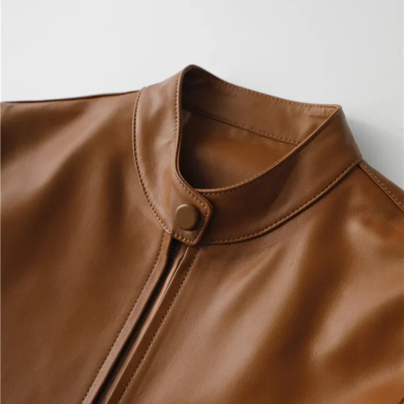 Tajiyane Echt Schaffell Mantel Weibliche Leder Jacke Kurze Motorrad Frauen Mäntel Frühling Mode Kleidung Casaco Feminino HLY01