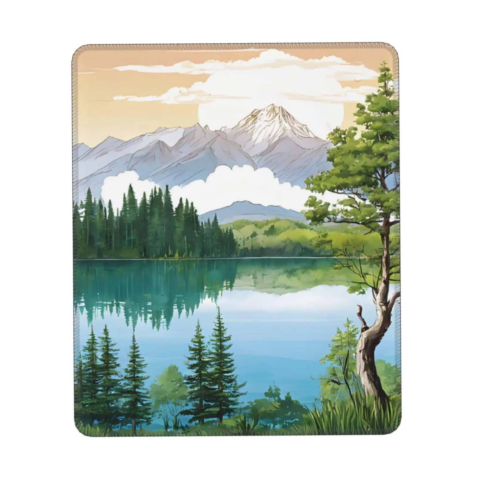 

High Quality Beautiful Scenery Printing Square Mouse Pads Lock Edge Gaming Mouse Mat Keyboard Mats Desk Pad 25x30cm