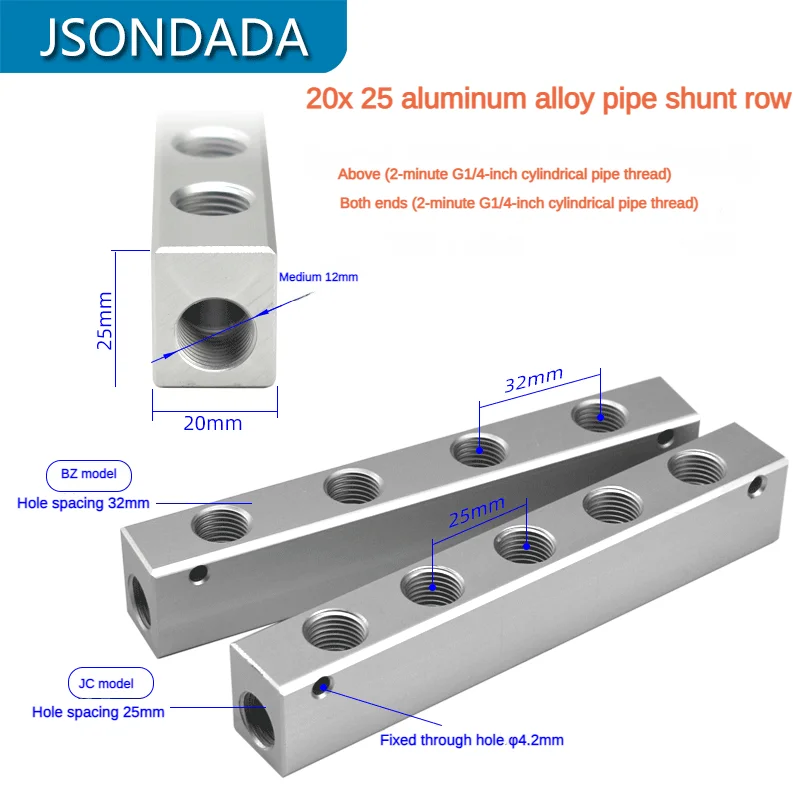 Manifold Block 1/4” BSP  Water Manifold Block Mountable Air Manifold Blockvaccum Manifold Block Gas Distributor