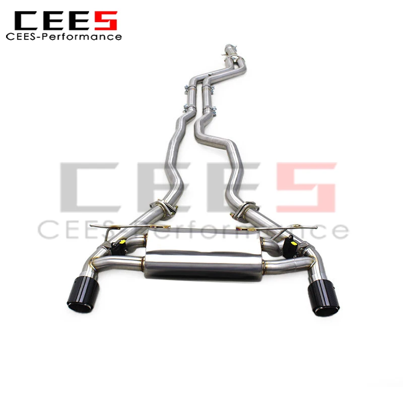

CEES High Flow Valvetronic Muffler Carbon Black Tips For BMW M140i F20 B58B30 3.0T 2017-2019 Stainless Steel Catback Exhaust