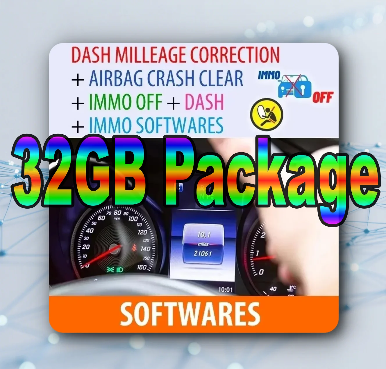 

2025newest 32GB Package DASH MILLEAGE CORRECTION+IMMO OFF+ DASH +AIRBAG CRASH CLEAR+IMMO SOFTWARES Download installation video