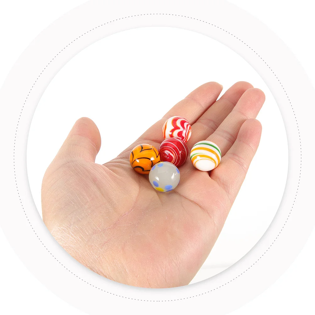 20pcs Glass Marbles For Fish Tank Decoration Colored Assorted Beads Vase Fillers Garden Crafts Kids Play Game Balls