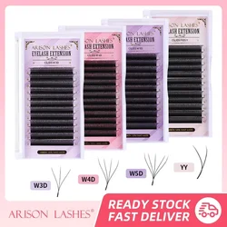 ARISON W Shape Eyelashes and YY Lashes, Premade Volume, Ultra Fino, Facilmente Enxertando Extensão, Atacado, Novo, 3D, 4D, 5D, 2024