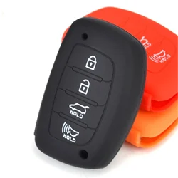 SILICONE REMOTE KEY COVER CASE FOB FIT FOR HYUNDAI ELANTRA SONATA TUCSON I40 IX35 I45 HOLDER 4 BUTTON SMART KEYLESS SHELL