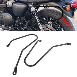 Motorbike Saddle Bags Saddlebag Support Bracket Guard For Triumph T120 T100 Bonneville Mag Wheel 2001-2016