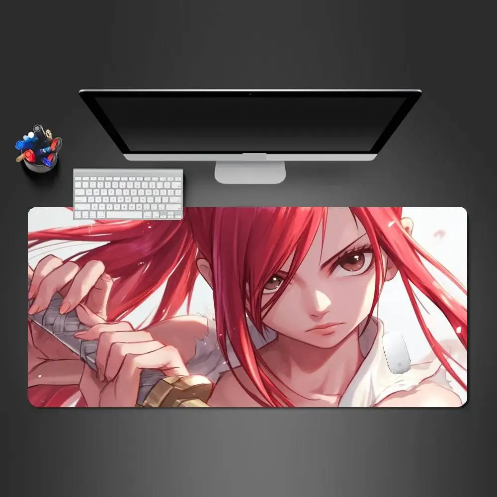 Erza Scarlet Animation Mousepad Non-slip Suitable For Office Computers Laptops E-sports Game Desk Mats XXL Keyboard