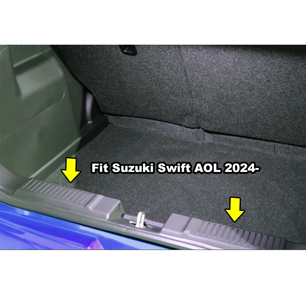 Car Accessories For 2024 Suzuki Swift Trunk Boot Door Sill Plate Guard Trim Cover Stickers Metal Anti-scratch