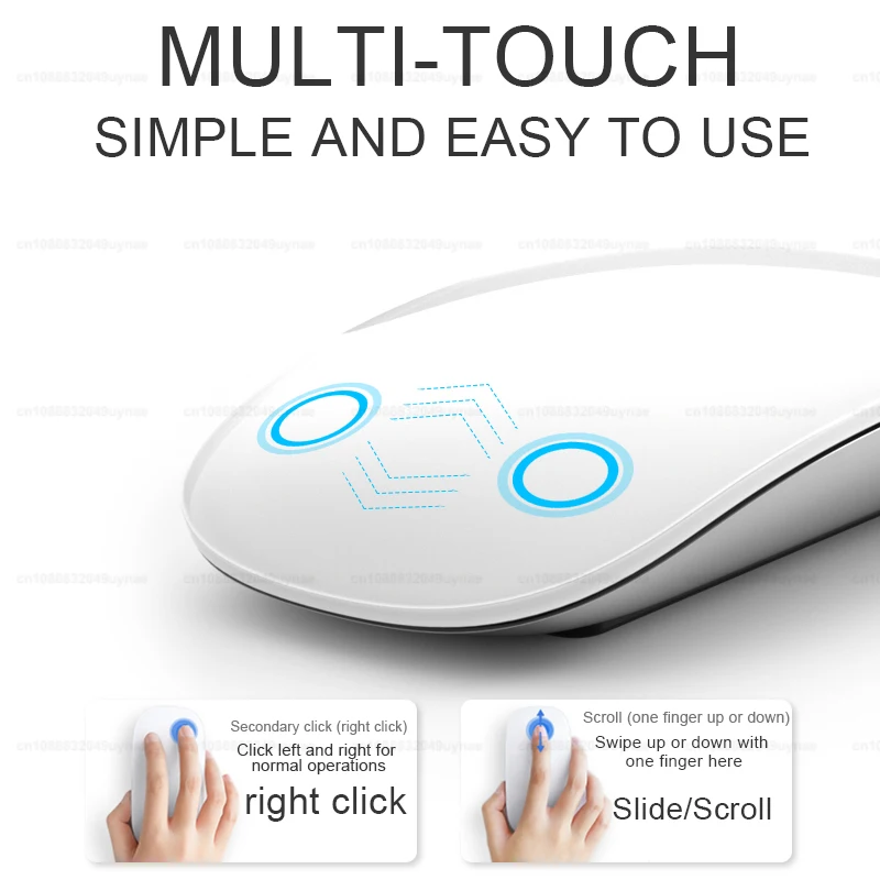 Para APPLE Original Magic Mouse Bluetooth 5,0 inalámbrico para Macbook Pro Air Mini portátil tableta PC iPad ratón de superficie multitáctil