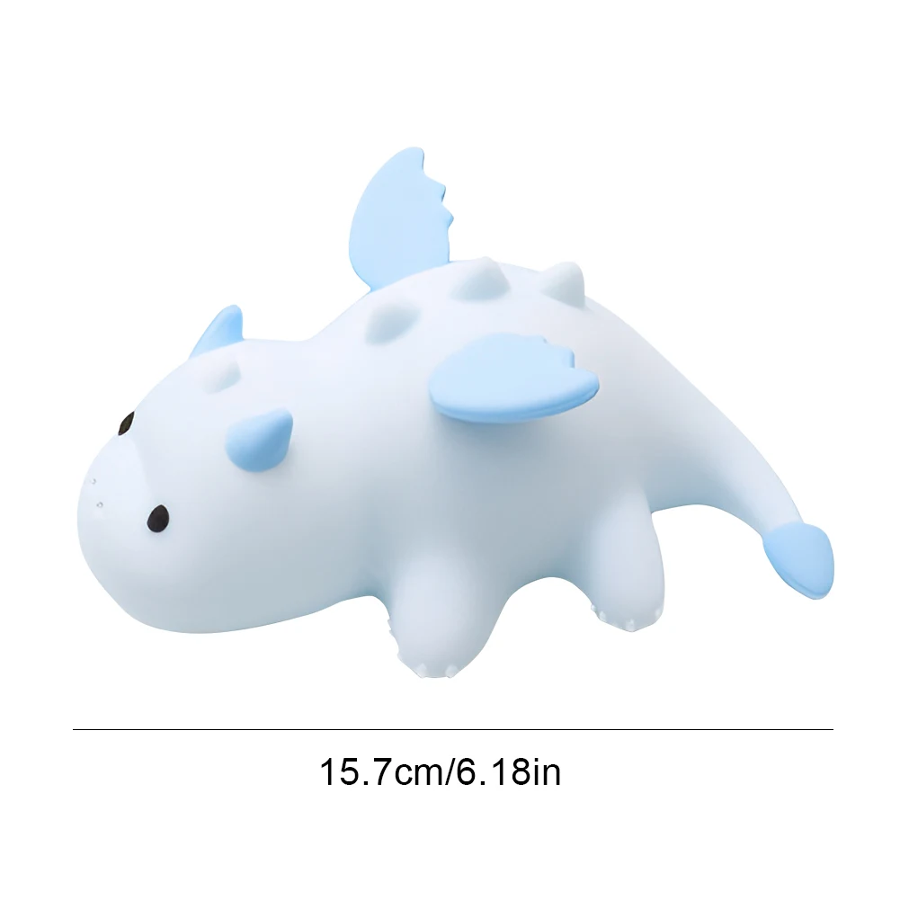 Little Dragon Creative Bedside Lamp Rechargeable Cute Atmosphere Lamp 3 Modes Patting Nightlight for Desk Bedroom Living Room