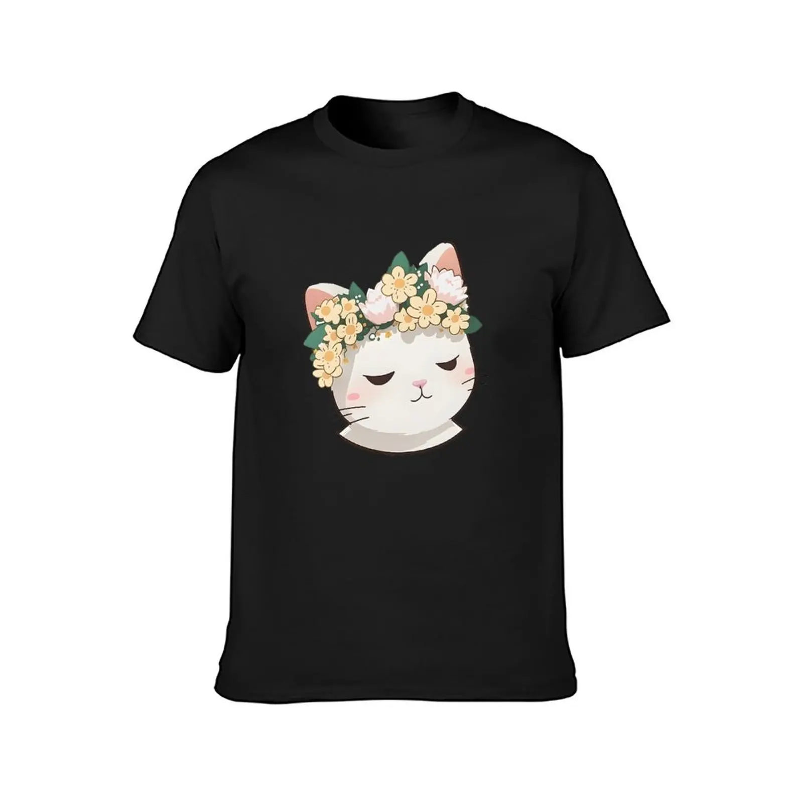 flower cat T-Shirt Short sleeve tee anime clothes sports fans quick drying mens white t shirts