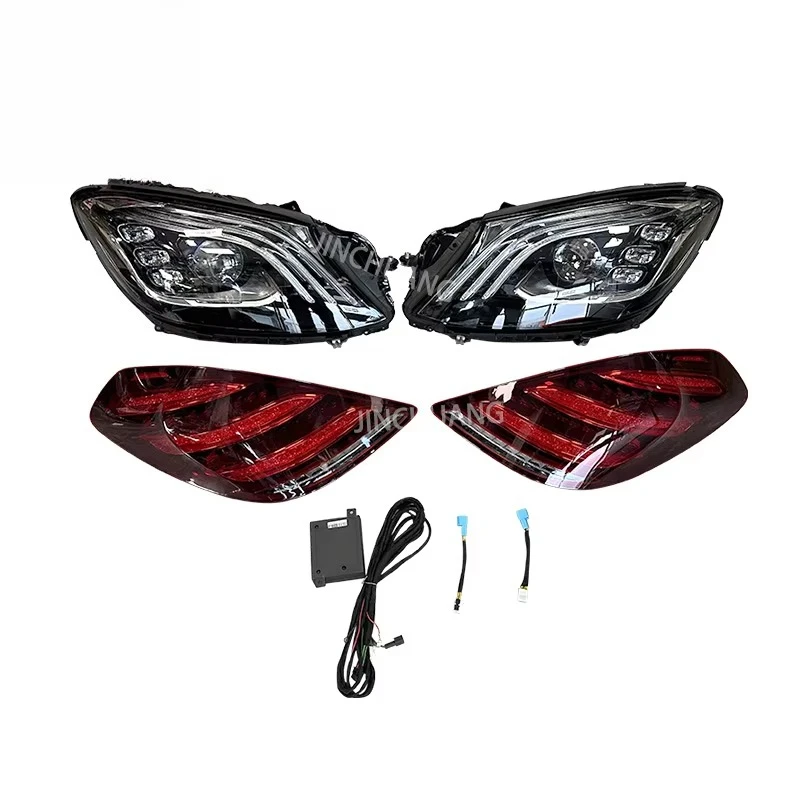 Car Accessories Wholesale Diamond Taillights Geometric Head Lamp for  S450 S500 W222 Rear Light LED Headlight 2020 Car Light