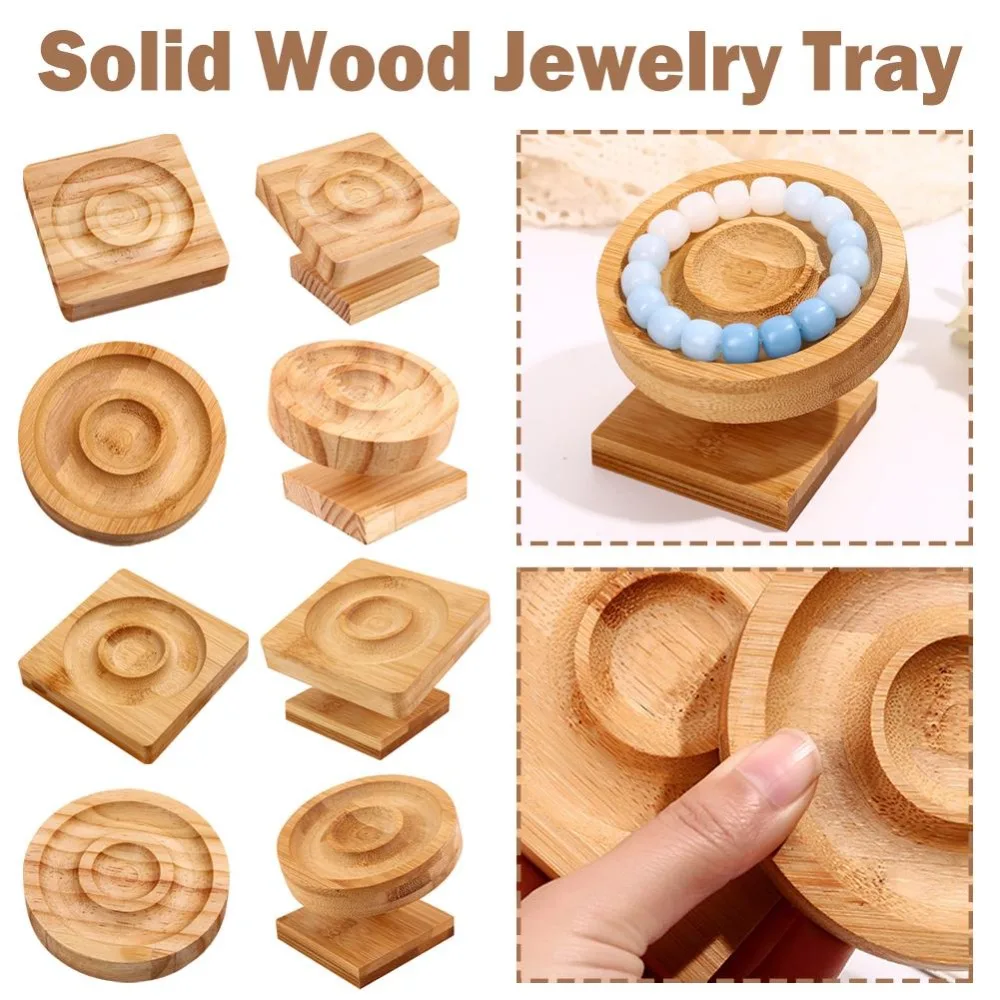 Wooden Handstring Bracelet Display Stand DIY Board Jewelry Making Organizer Accessories Tray Jewelry Display Plate Women Lady