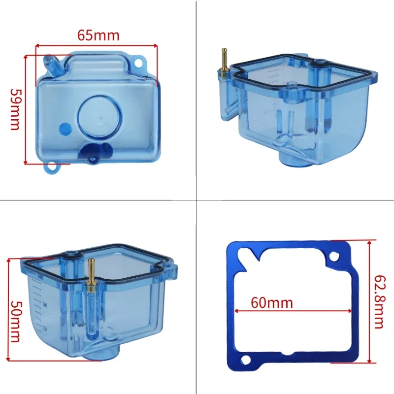 New Upgrade Motorcycle Transparent Carburetor Clear Bottom with Oil Spill Hole for PWK 24 26 28 30 32 34mm Float Bowl Oil Cup