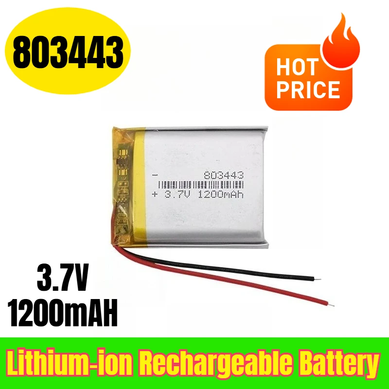 

3.7V 1200mAH 803443 Lithium-ion Rechargeable Battery
