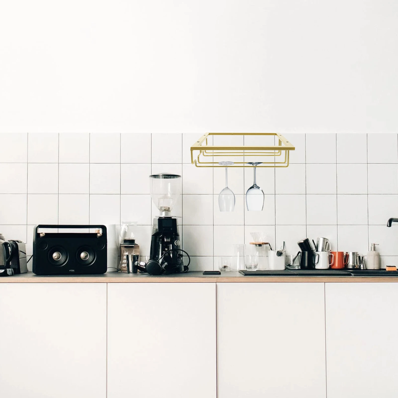 

Upside Down Glass Rack Strong Weighing Not Easy To Fall Store Glasses Safely Simple Install Save Kitchen Space Drain Water