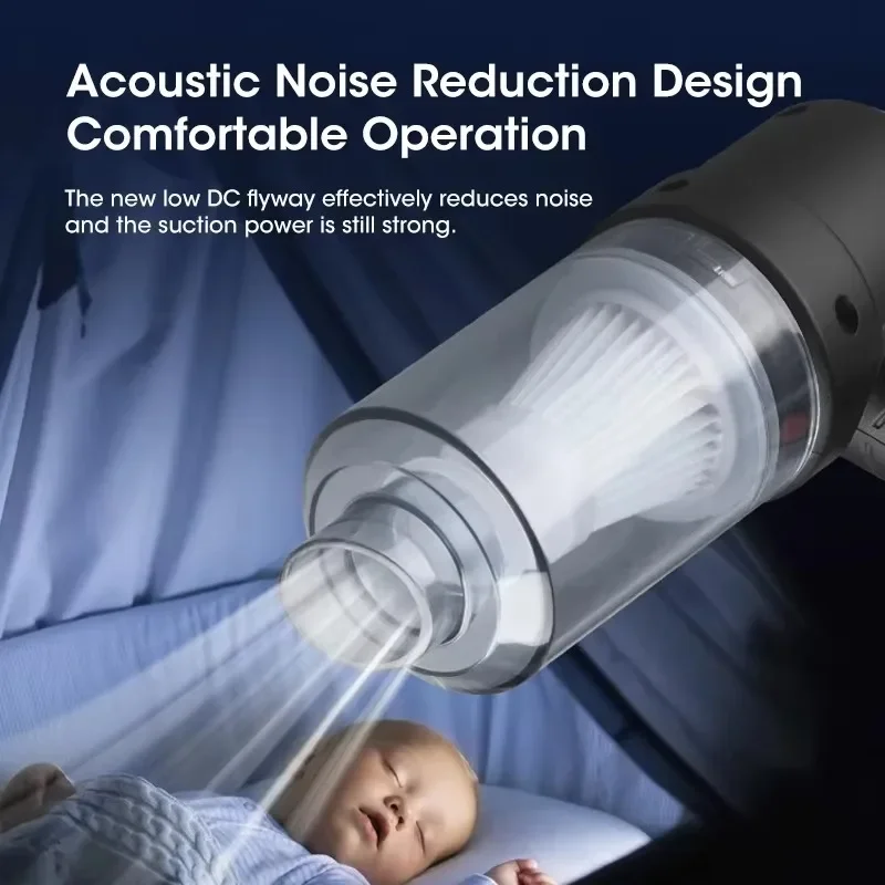 6000Pa портативный небольшой пылесос беспроводной мощный автомобильный пылесос всасывание и выдув двойного назначения очиститель для волос домашних животных Mi