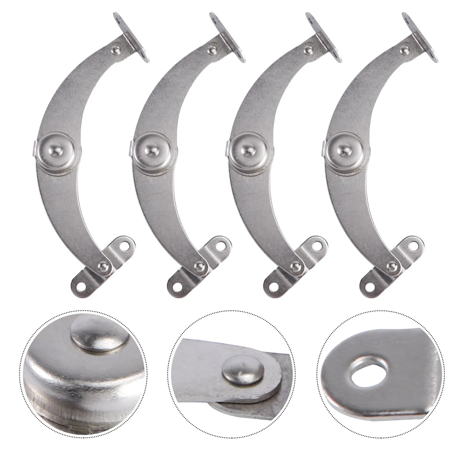 

4 Pcs Steel Support Rod Hinges Durable Cabinet Brackets Support Hinges Easy Install Adjustable Furniture Hardware