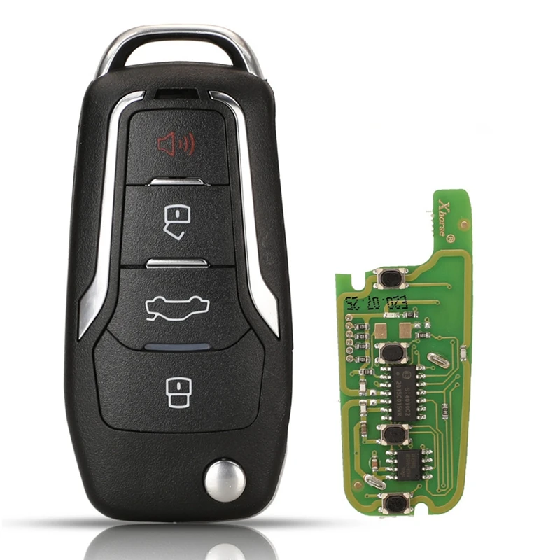 XEFO01EN Car Remote Key For Ford Flip 4 Buttons Built-In Super Chip English Version VVDI Mini Key