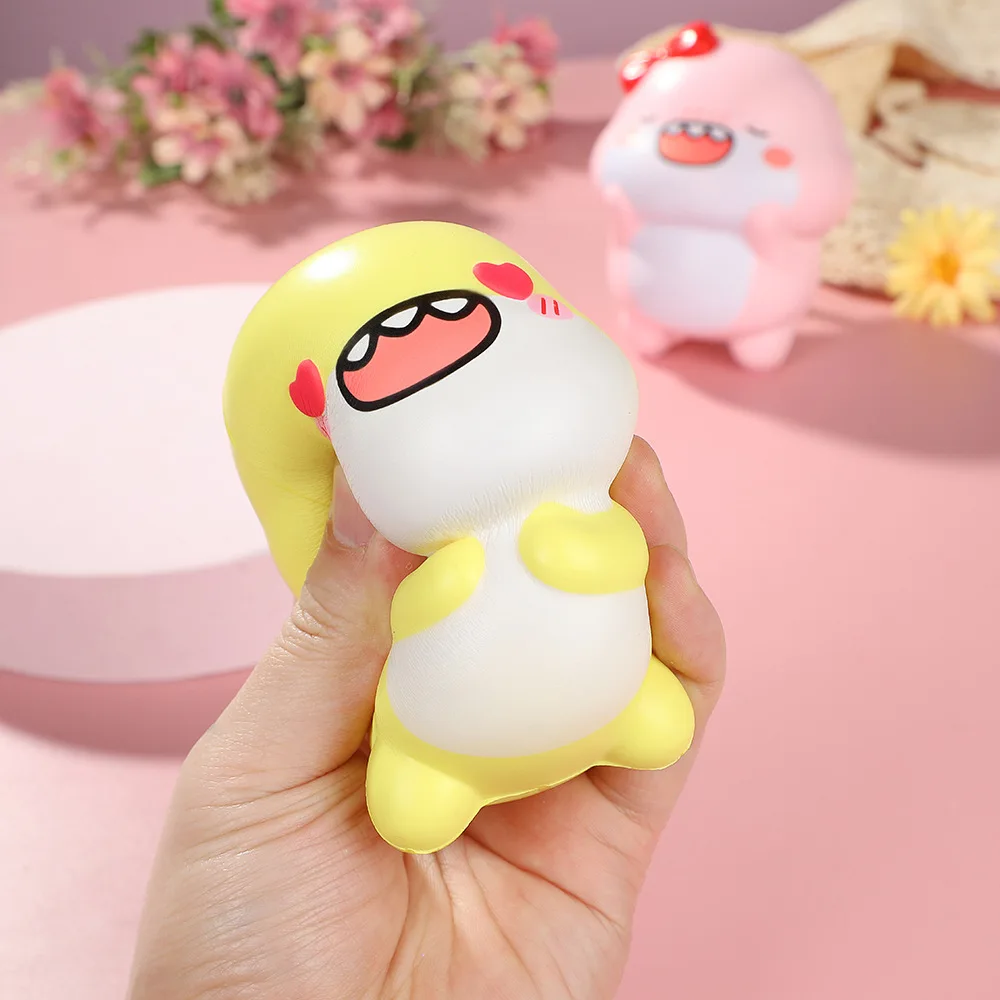 Kreatywna lalka Happy Fat Shark PU Slow Rebound Stress Relieving Toy Funny Slow Rising Squeeze Sensory Fidget For Toy Kids Adult