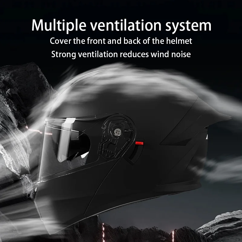 AXK Brand DOT Certified High-quality Moto Flip-up Full Face Helmet Dual Visor Safety Riding Helmet Men Women Helmet Four Season