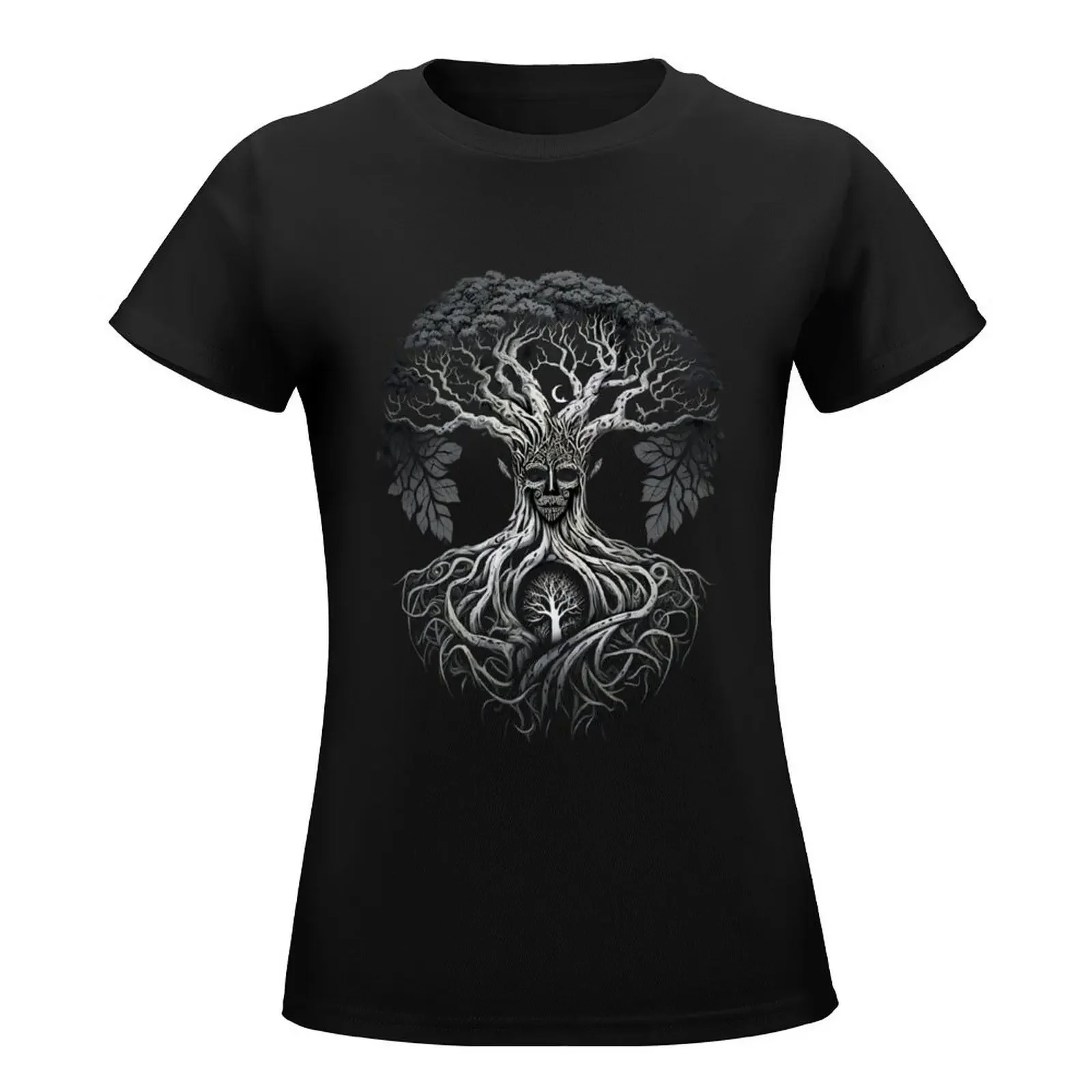 Dark Yggdrasil T-Shirt summer tops plus size tops shirts graphic tees kawaii clothes Top Women