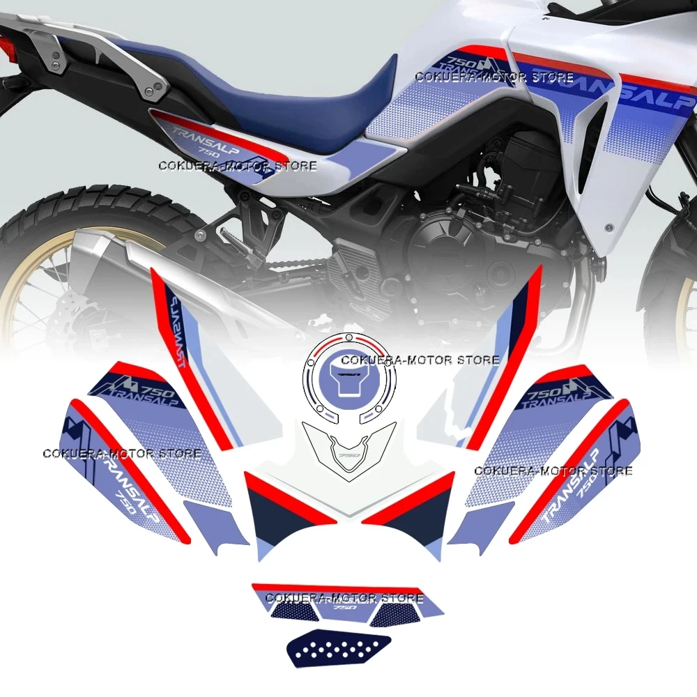 For Honda Transalp XL750 2023 Motorcycle Accessories Full Set of 3D Sticker Epoxy Resin Stickers Kit