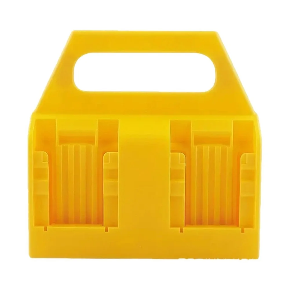 1pc-黄色多目的ポータブルバッテリーホルダー収納ボックス省スペースオーガナイザー-4-スロット容量バッテリー収納ラック