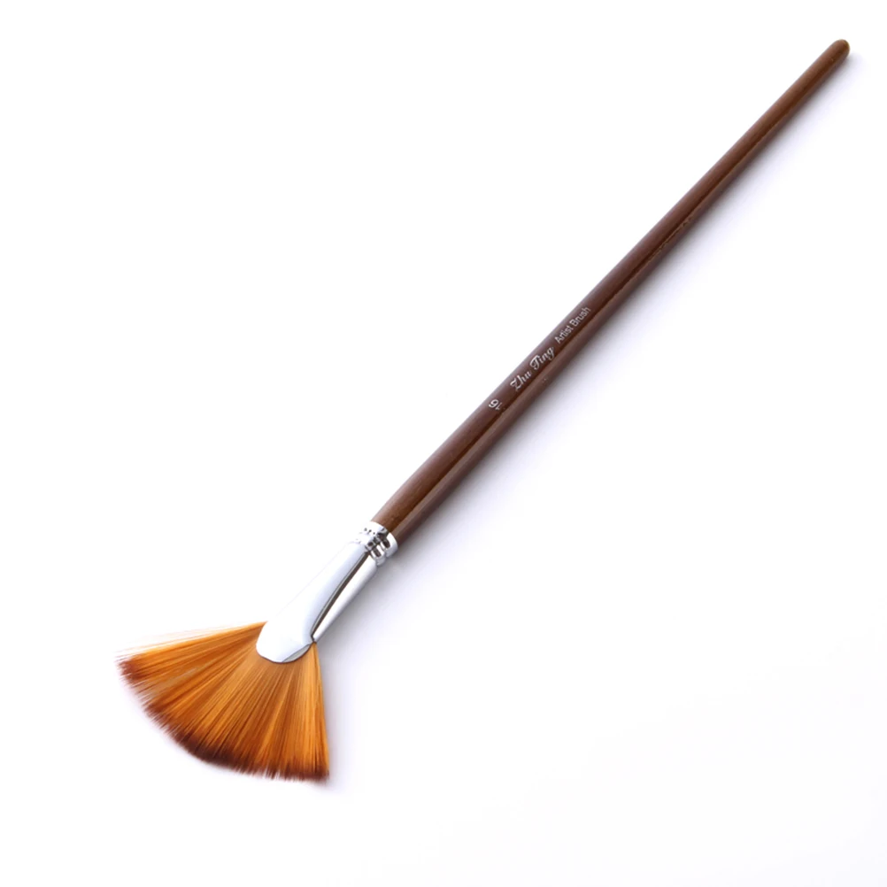 

9 Pcs Two-color Nylon Fan Brushes for Acrylic Oil Painting Gouache Art Supplies Long Lasting Durable Travel Friendly