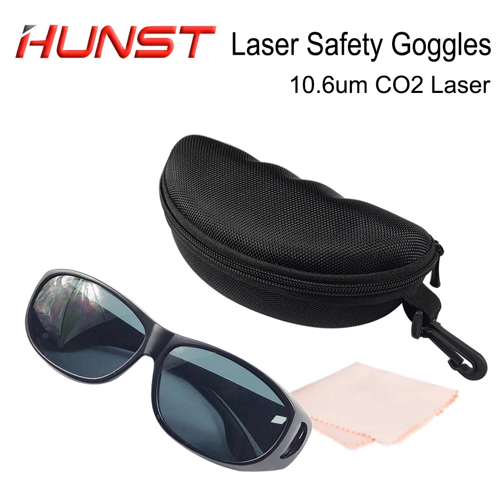 HUNST CO2 Laser Safety Glasses OD6+ For Marking Cutting Machine Parts 10600nm Protective Eyewear Goggles