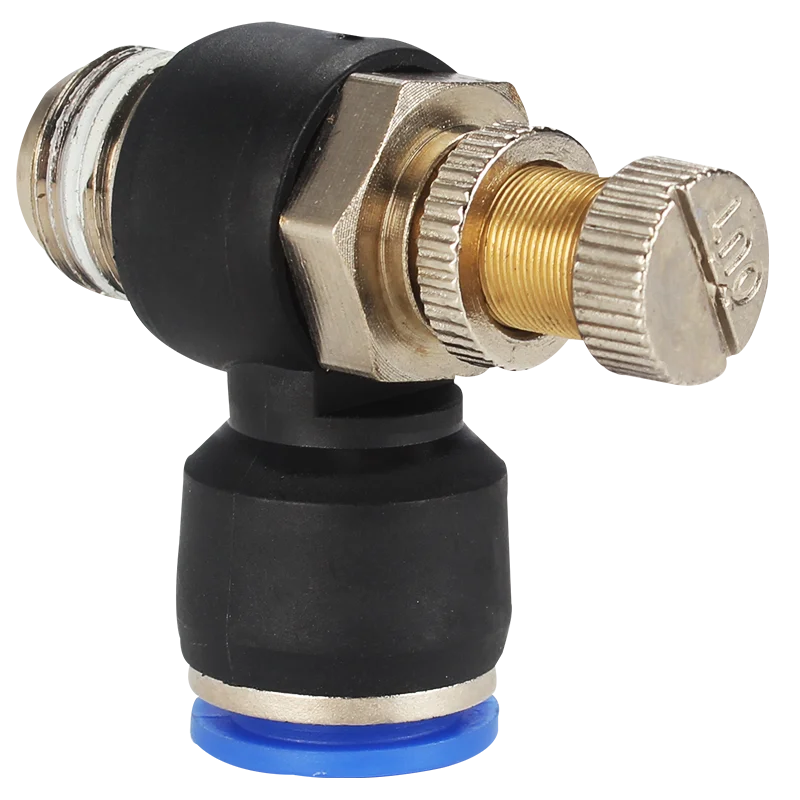 

SL connector pneumatic gas pipe quick connector throttle valve speed regulating valve SL4/6/8/10/12-M5 01 02