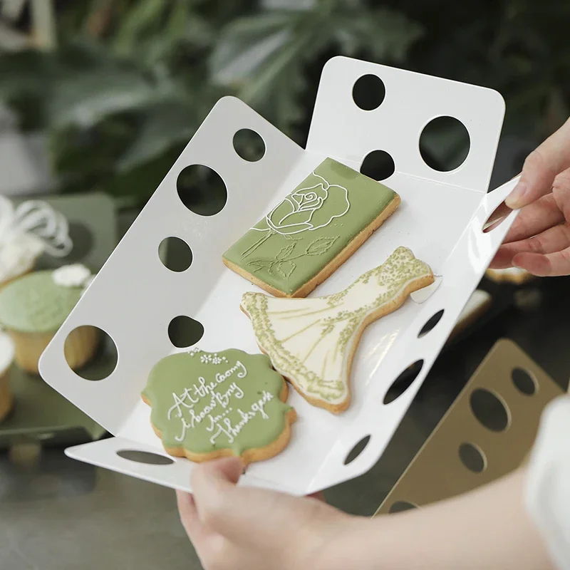 Nordic Creative Cheese Iron Plate Afternoon Tea Cake Plate Wedding Party Dessert Table Decoration Tray Baking Display Supplies