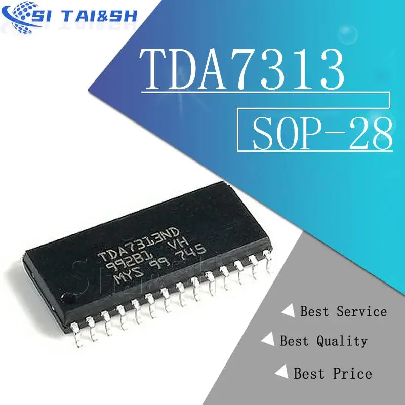 

2pcs/lot new and original TDA7313 TDA7313D TDA7313ND Black plastic protective case For SOP-28