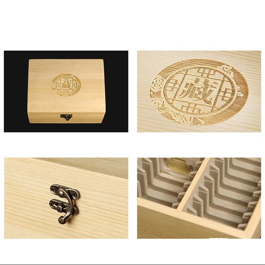 20 Wooden Round Protect Coins Case Holders Storage Container Display Cases Box Commemorative Coins Collection Box