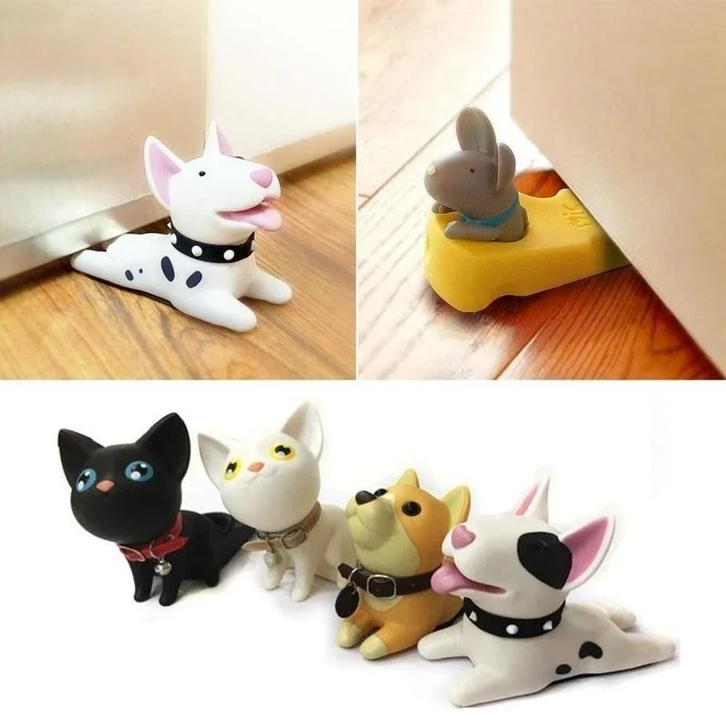 2026 Cartoon Dogs Mouse Gate Stopper Rubber Baby Child Safety Door Stopper Impact Proof Noise Reduction