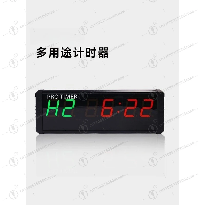 Gym Timer Countdown LED Electronic Remote Control Multi Function Clock for Competition Fitness Training