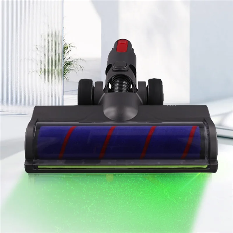 WHYY-электрическая насадка для щетки для пола для Dyson V7 V8 V10 V11 V15, насадки для насадки для паркетного пола с зелеными светодиодными лампами