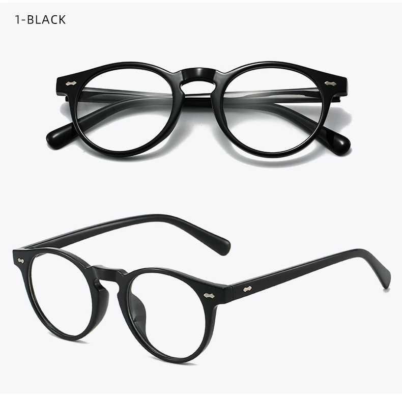 Retro-Klassiker im neuen Stil TR90-Brille mit rundem Rahmen – Must-Have-Streetwear-Accessoire für trendige Männer und Frauen – Detail 9
