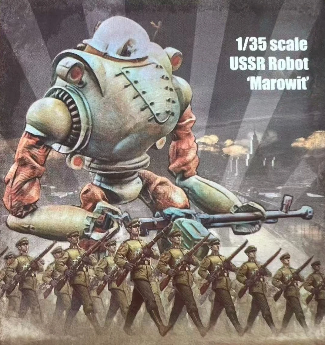 

75 мм супер качество 1/24 модель из смолы сценарий производства модель советский робот Маловет модель комплект