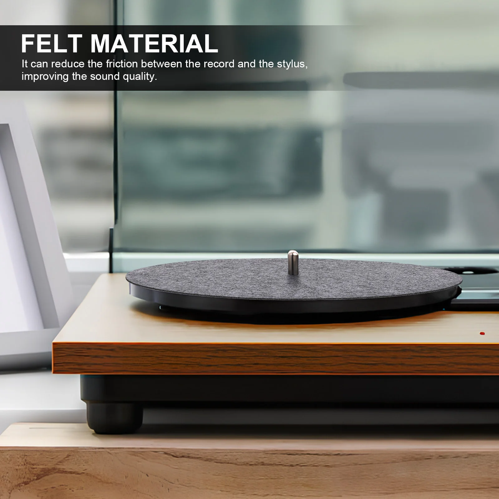 2 Pcs Record Mat Player Turntable Protection Pad Records Felt Slipmats for Vinyl