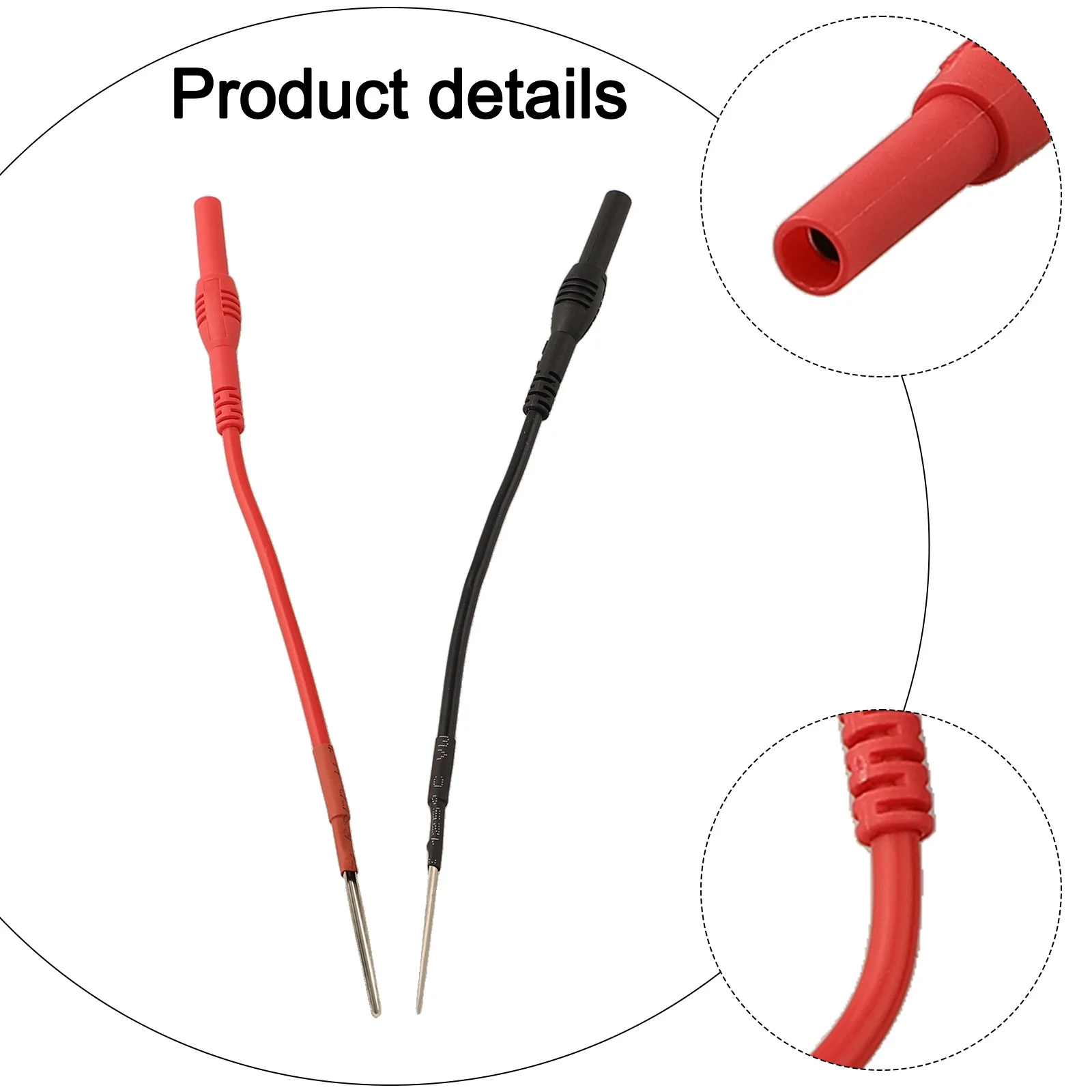 2PC Silicone Flexible Spoon Back Probe Compatible For 4mm Banana Test Leads Automotive Post Probe Kit Excellent Value